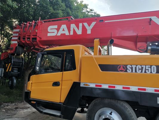 Erschwinglicher SANY 75 Tonnen STC750 Gebraucht hydraulischer mobiler Lkw-Kran mit Originalmotor