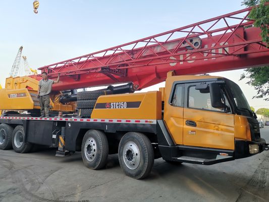 Erschwinglicher SANY 75 Tonnen STC750 Gebraucht hydraulischer mobiler Lkw-Kran mit Originalmotor