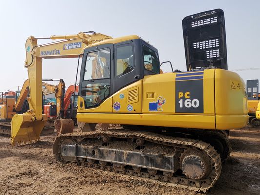 Original gebrauchtes Crawler Digger PC160 im Garten in gutem Zustand Komatsu Gebrauchtbagger