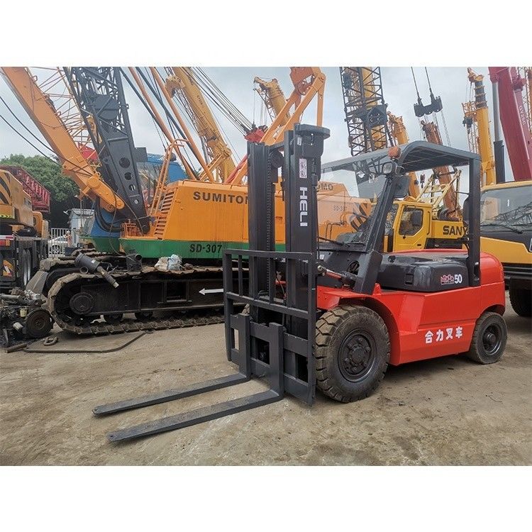 Verwendet LONGHUA HELI50 5 t 3000 lb cpqd30 Gabel Länge Routine Innenraum Doppelbrennstoff Benzin Gasmotor