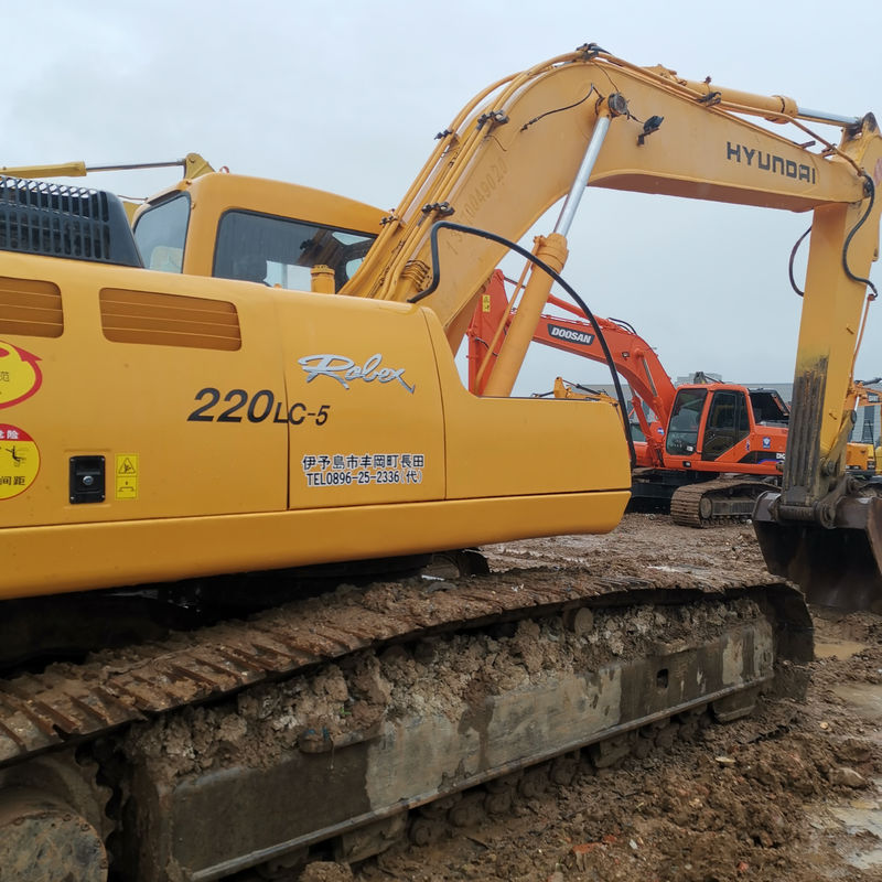 22000 KG Gebraucht Hyundai 220 220-5 Hydraulischer Bagger 22 Tonnen Betriebsgewicht