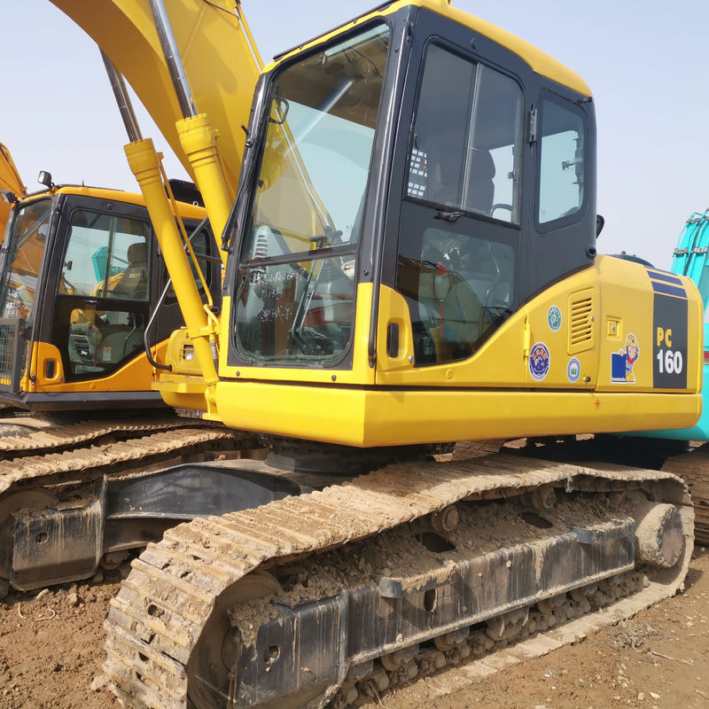 Original gebrauchtes Crawler Digger PC160 im Garten in gutem Zustand Komatsu Gebrauchtbagger