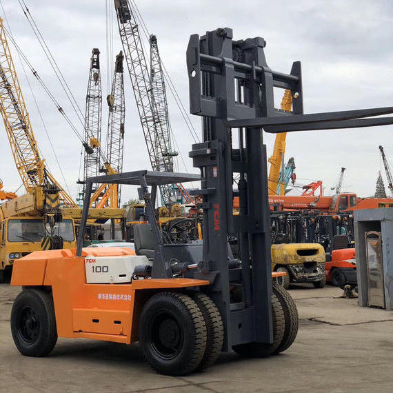 Gebrauchtes TCM FD100-Forklift 10 Tonnen Diesel-Forklift in gutem Zustand für Lebensmittel und Getränke