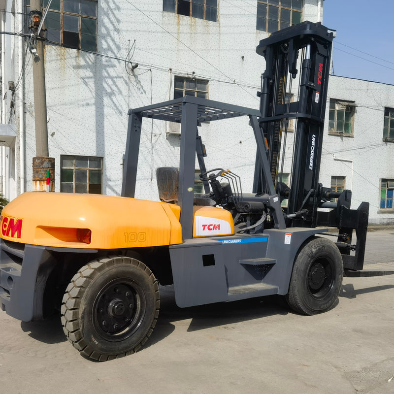 TCM FD100 10T Gebraucht Diesel Gabelstapler 5m Mast 6 Meter hoch mit Seitenverschiebung 10000 KG Gewicht