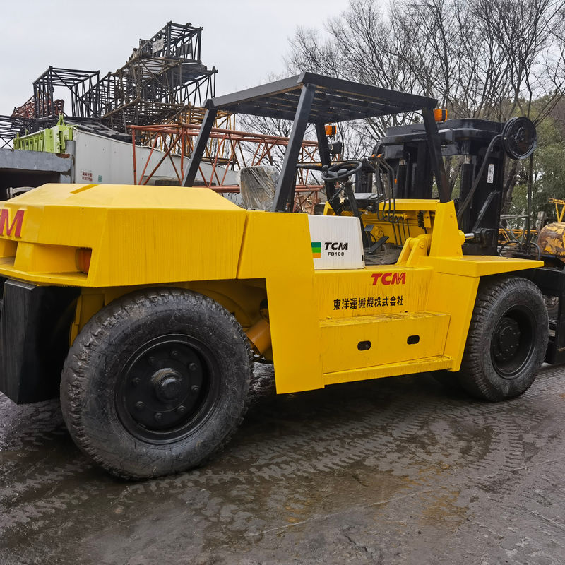 TCM FD100 10 Tonnen Diesel-Forklift mit 3m Hebhöhe und 4,5m Forkbreite in Shanghai