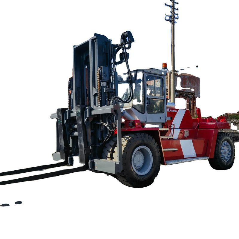 Forklänge Routine verwendet Kalmar 25 Tonnen Container Reach Stacker mit Fork Positioner